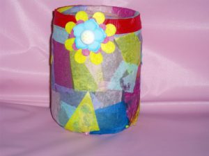 Vase With Tissue Paper